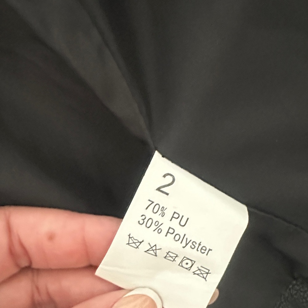 Floral Embroidered Black Leather Jacket - Picture 5 of 5